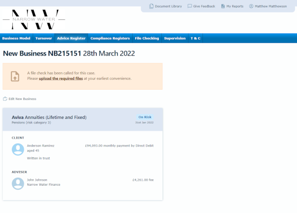 New Business Process View